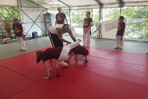 Warsztaty Capoeira prowadzone przez Mestre Bocão w Poznaniu.